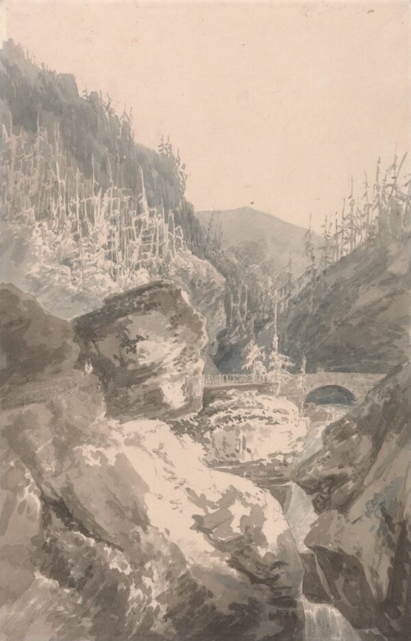 In the Via Mala, Between Coire and Splugen - by J. M. W. Turner