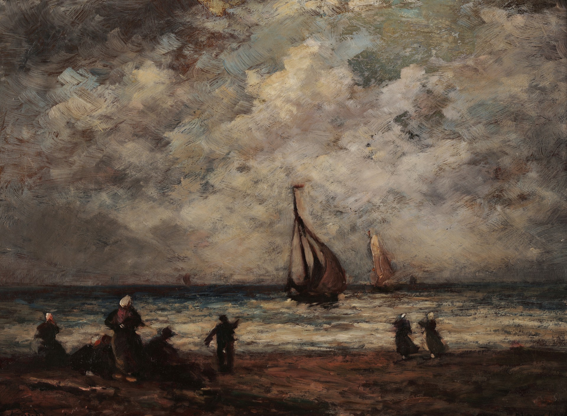 Honfleur - by Eugène Boudin