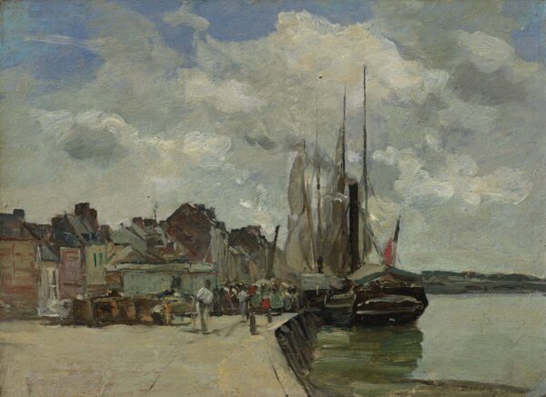 Honfleur: The Port - by Eugène Boudin