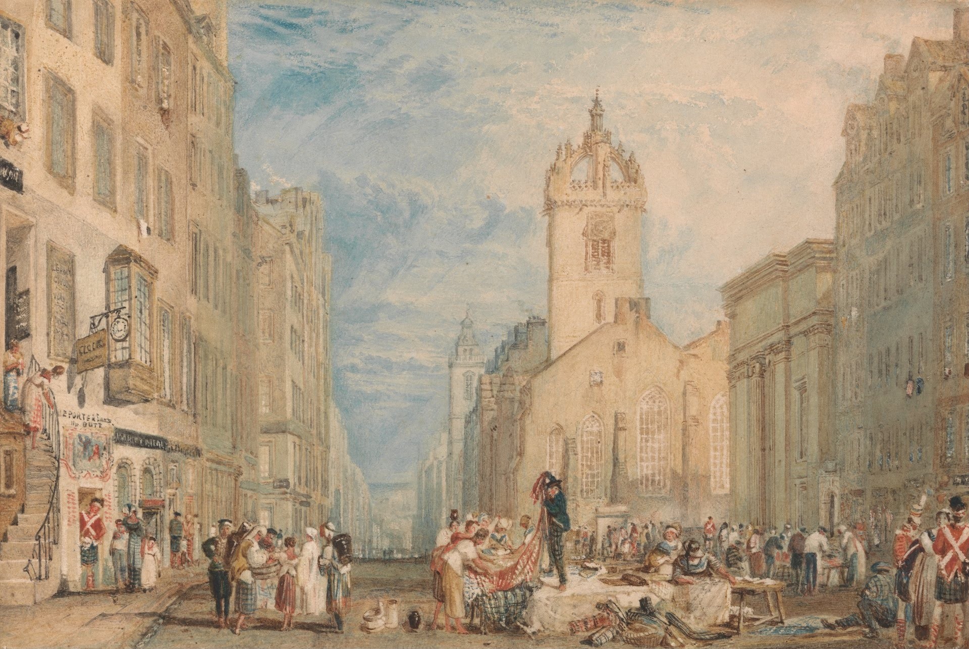 High Street, Edinburgh - by J. M. W. Turner