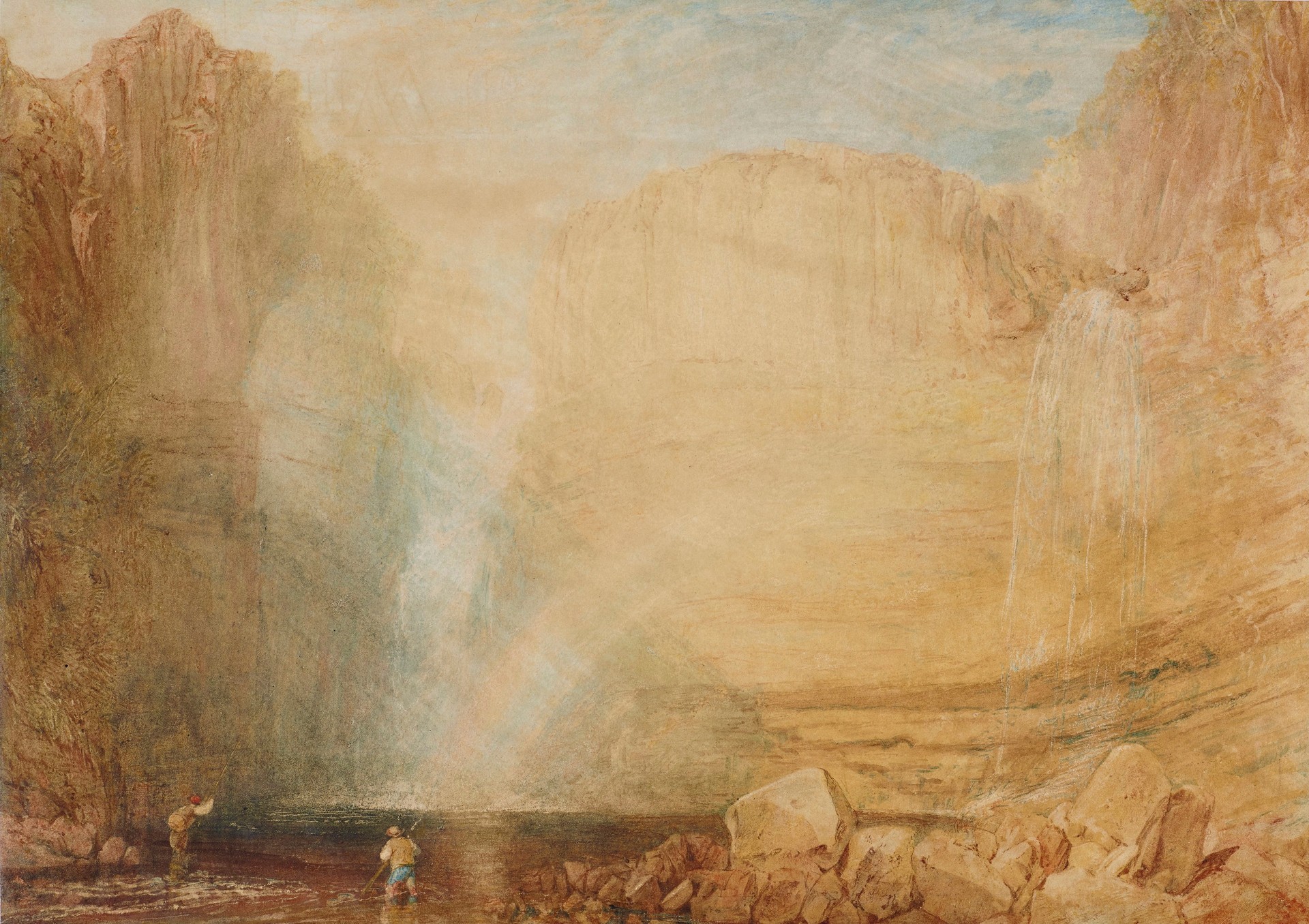 High force, Fall of the Tees, Yorkshire - by J. M. W. Turner