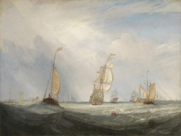 Helvoetsluys; the City of Utrecht, 64, Going to Sea - by J. M. W. Turner