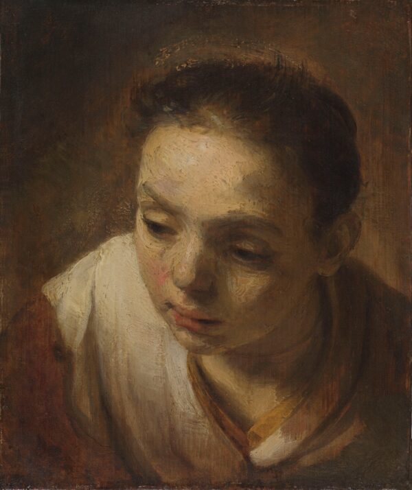 Head of a Girl - by Rembrandt