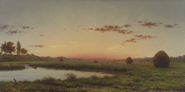 Haystacks on the Newburyport Marshes - by Martin Johnson Heade