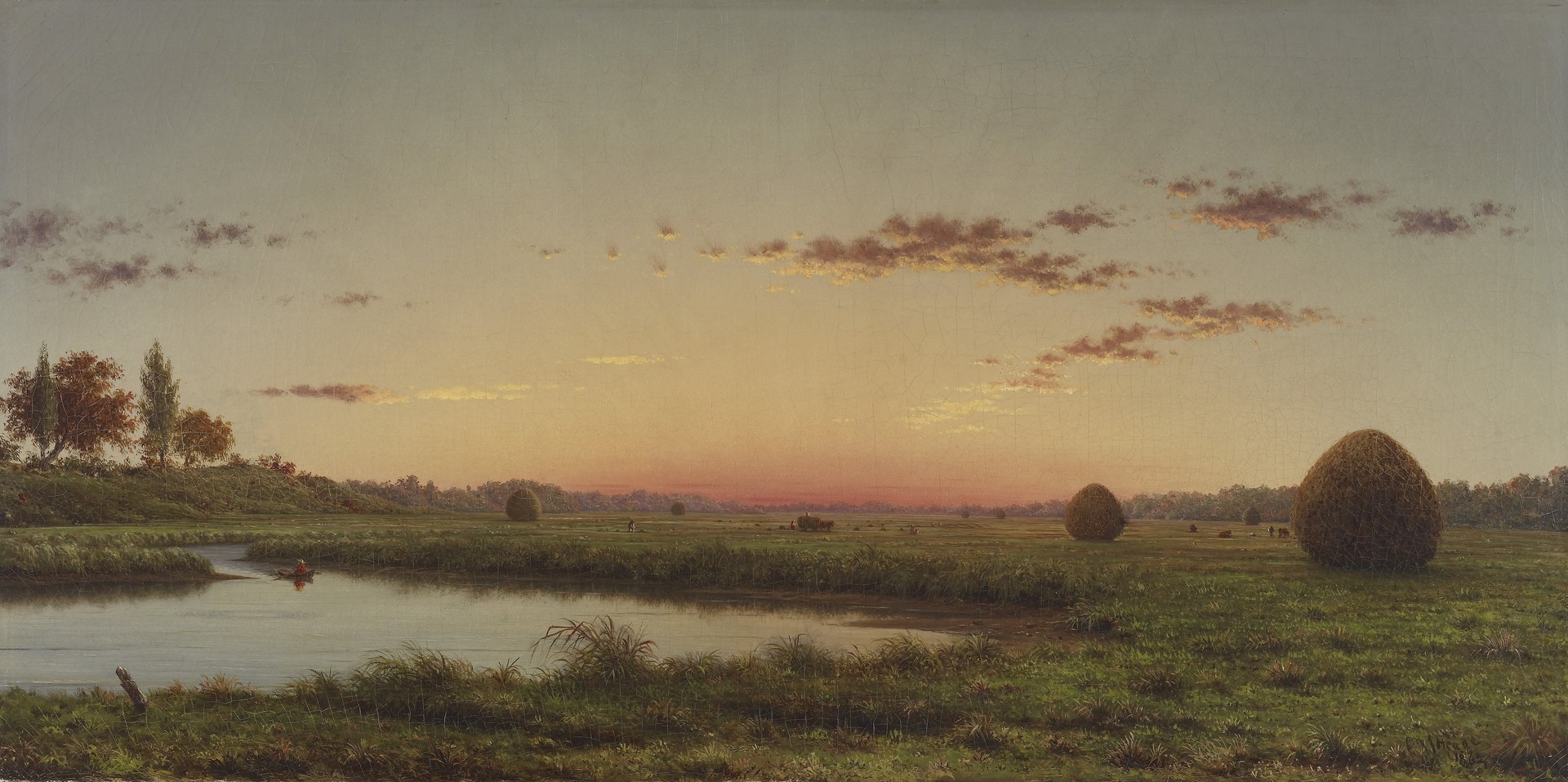 Haystacks on the Newburyport Marshes - by Martin Johnson Heade