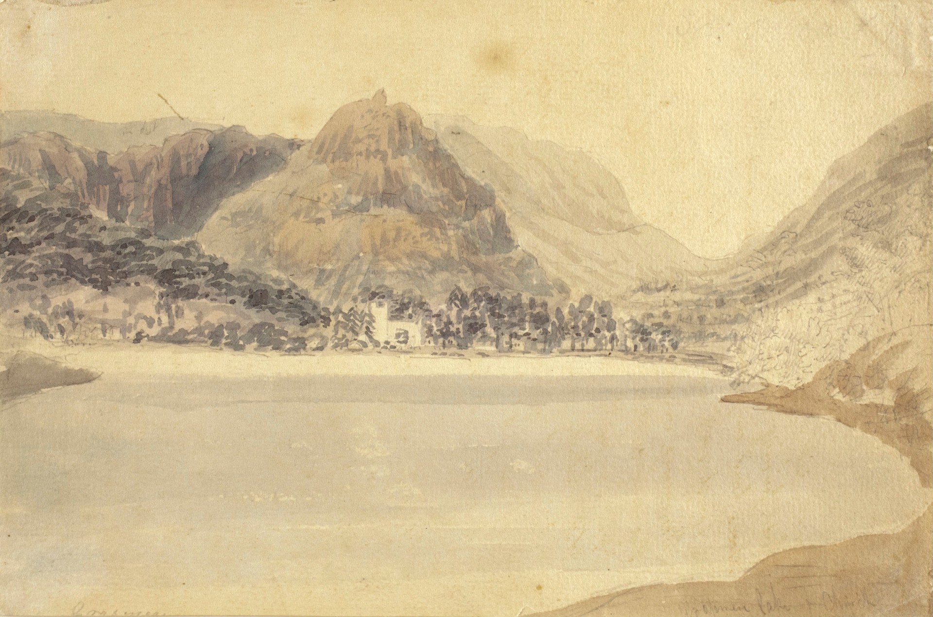Grassmere Lake and Church - by J. M. W. Turner