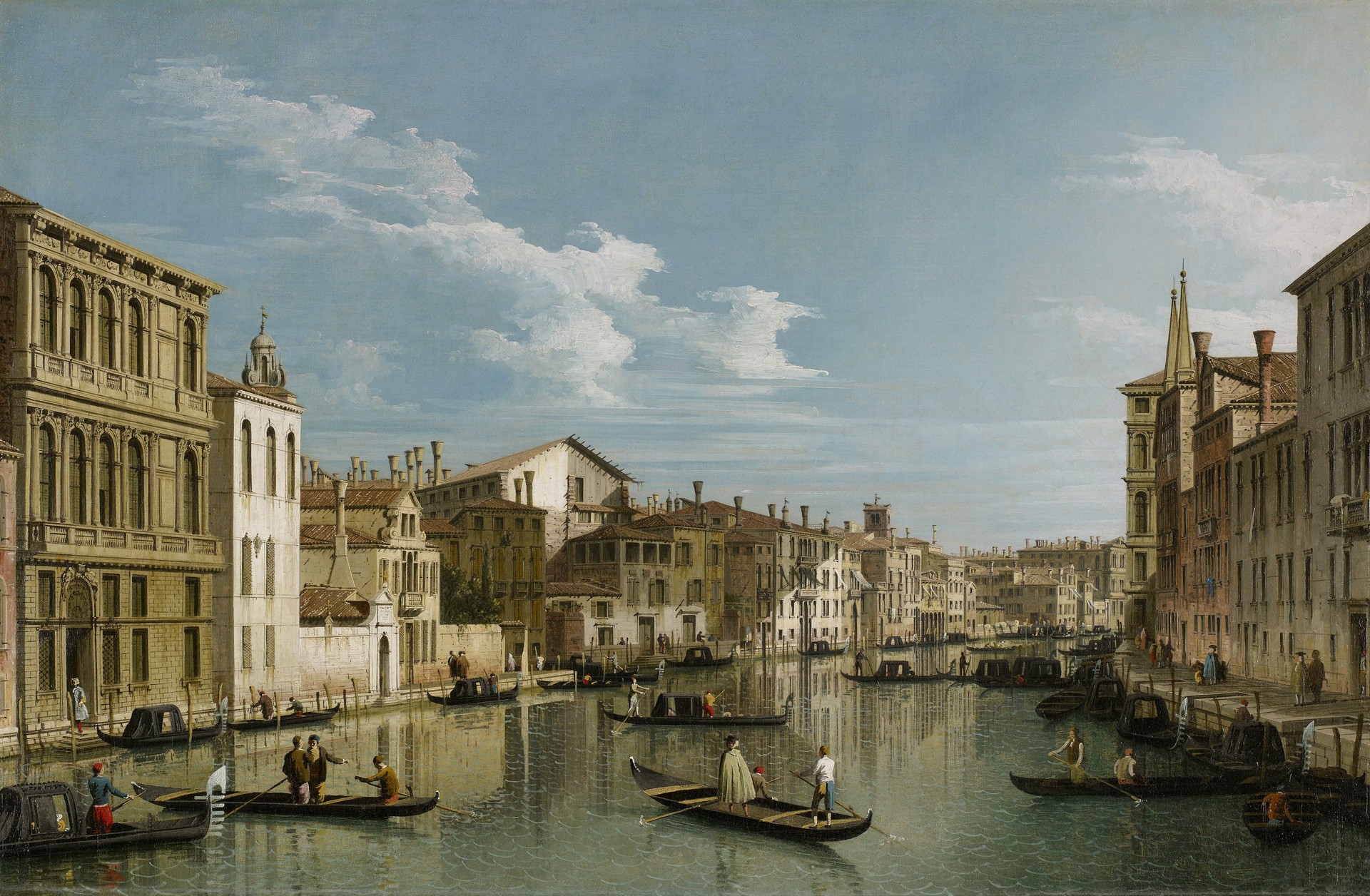 Grand Canal from Palazzo Flangini to Palazzo Bembo - by Canaletto