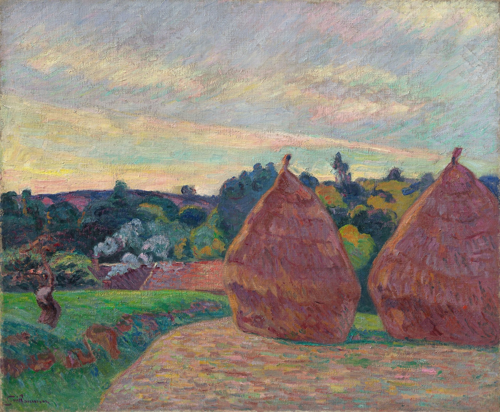 Grainstacks at Île-de-France - by Armand Guillaumin