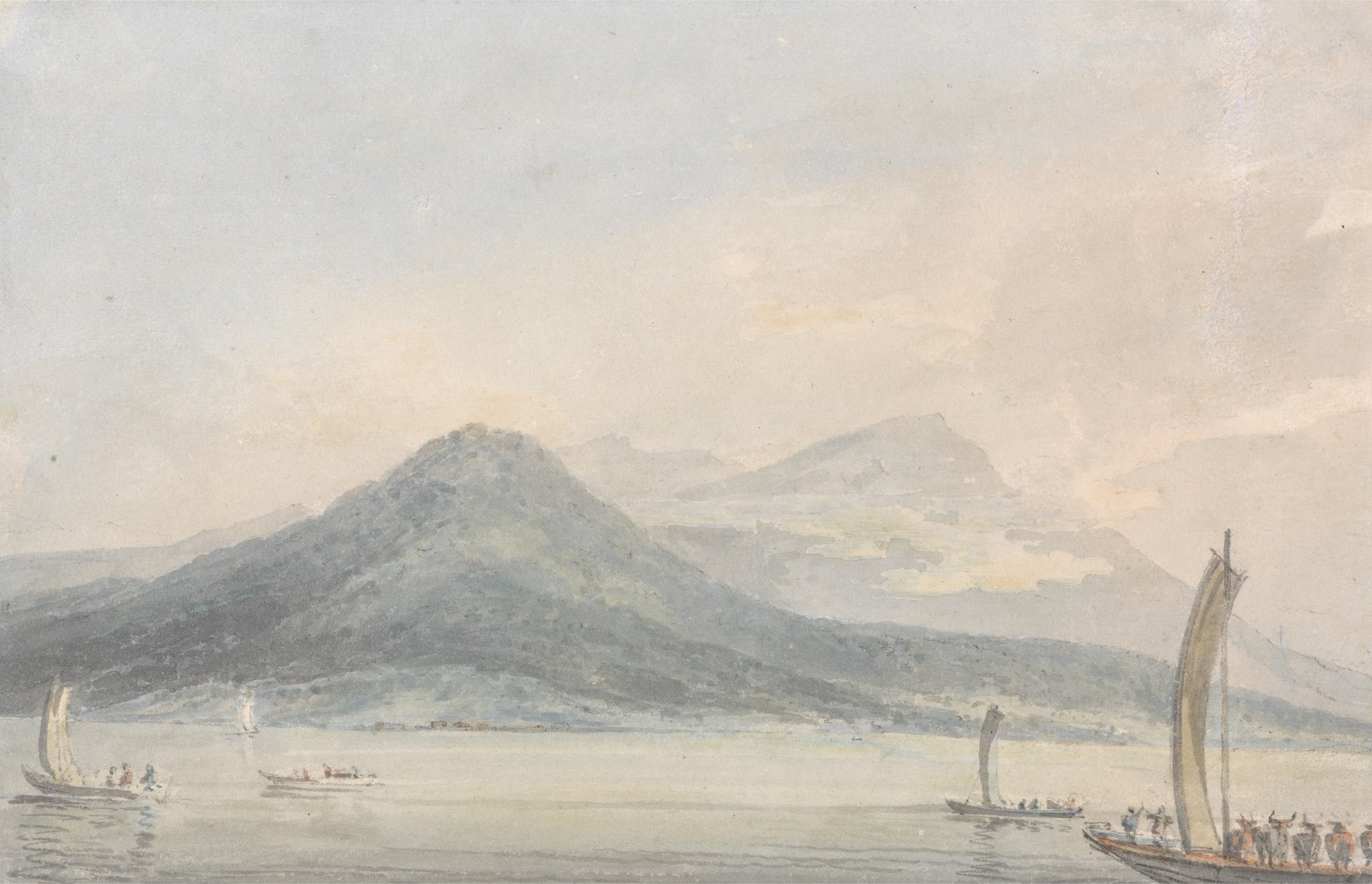 From the Isola Borromena, Lago Maggiore - by J. M. W. Turner