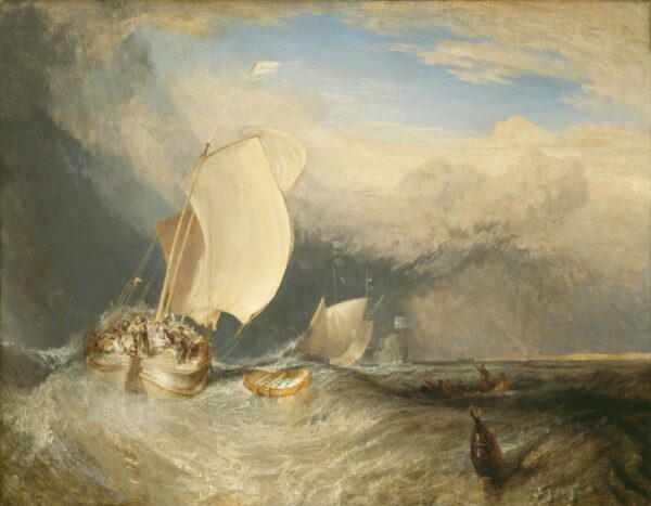 Fishing Boats with Hucksters Bargaining for Fish - by J. M. W. Turner