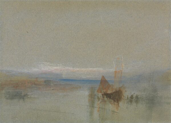 Fishing Boats Becalmed off le Havre - by J. M. W. Turner