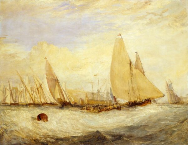 East Cowes Castle, the Seat of J. Nash, Esq., the Regatta Beating to Windward - by J. M. W. Turner