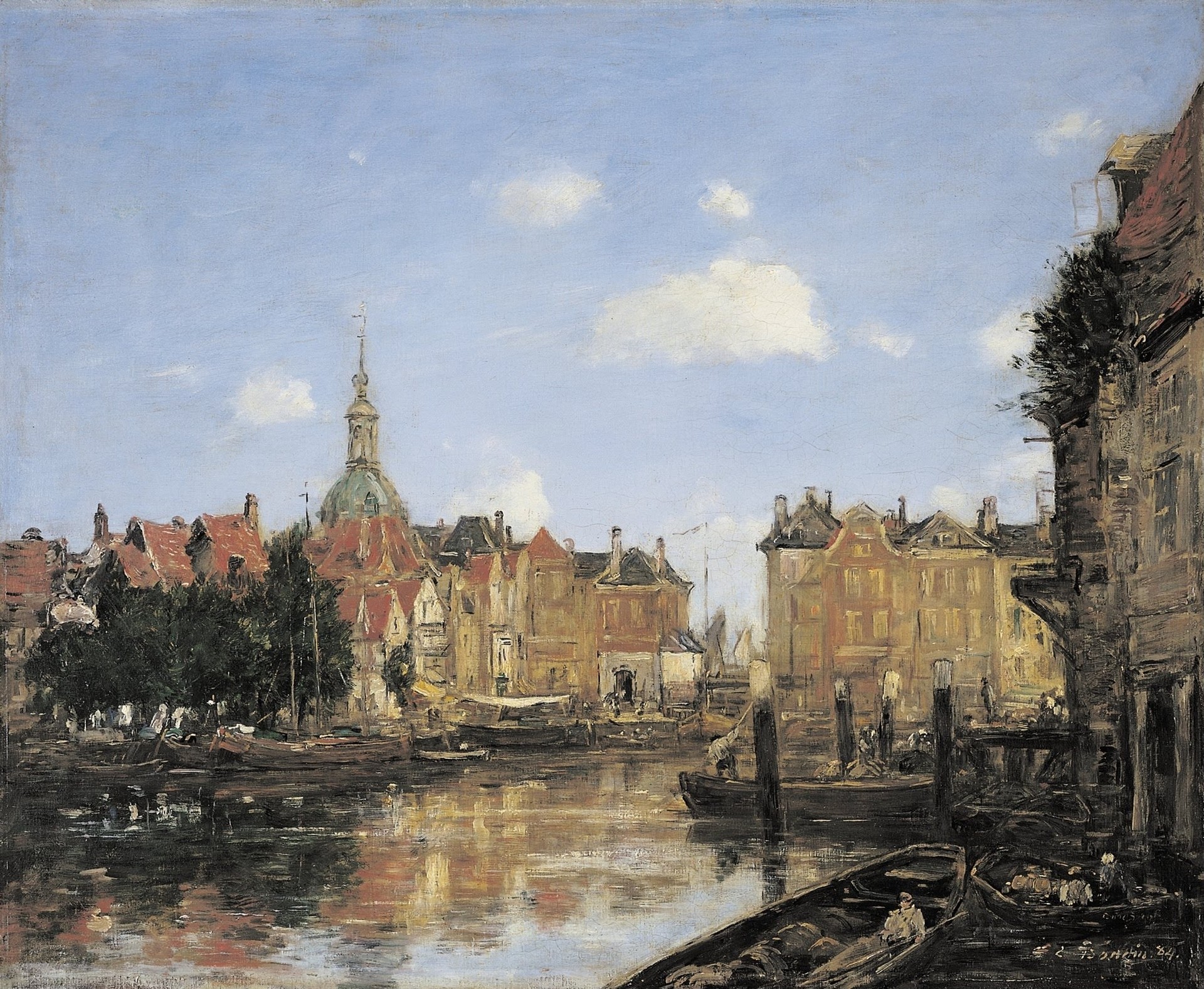 Dodrecht - by Eugène Boudin