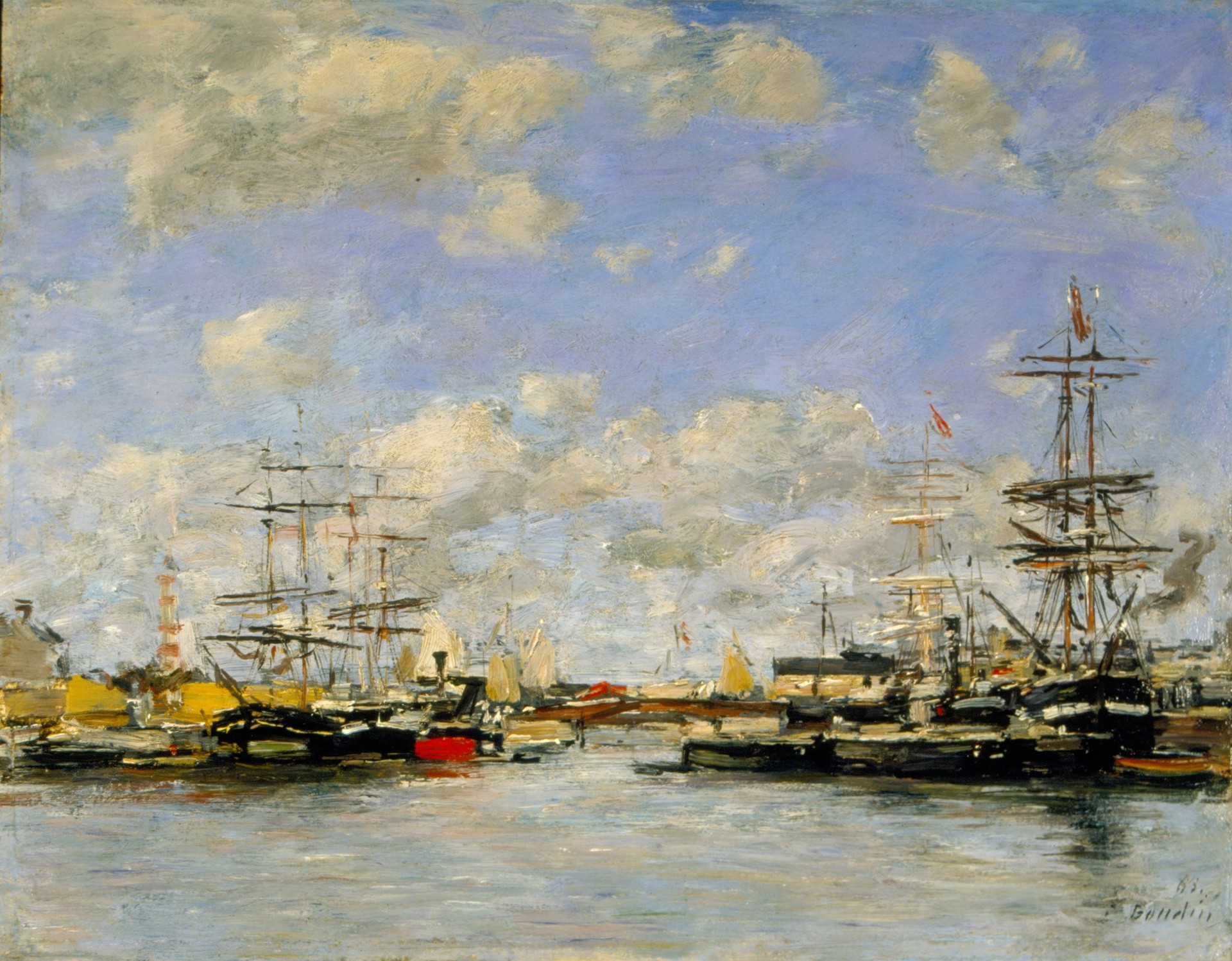 Deauville - The Cove - by Eugène Boudin