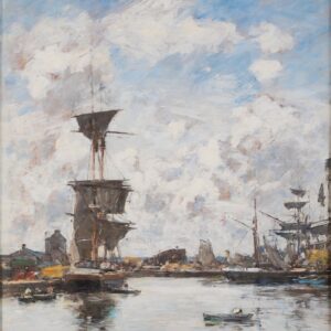 Deauville, the Basin - by Eugène Boudin