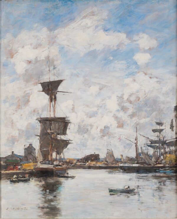 Deauville, the Basin - by Eugène Boudin