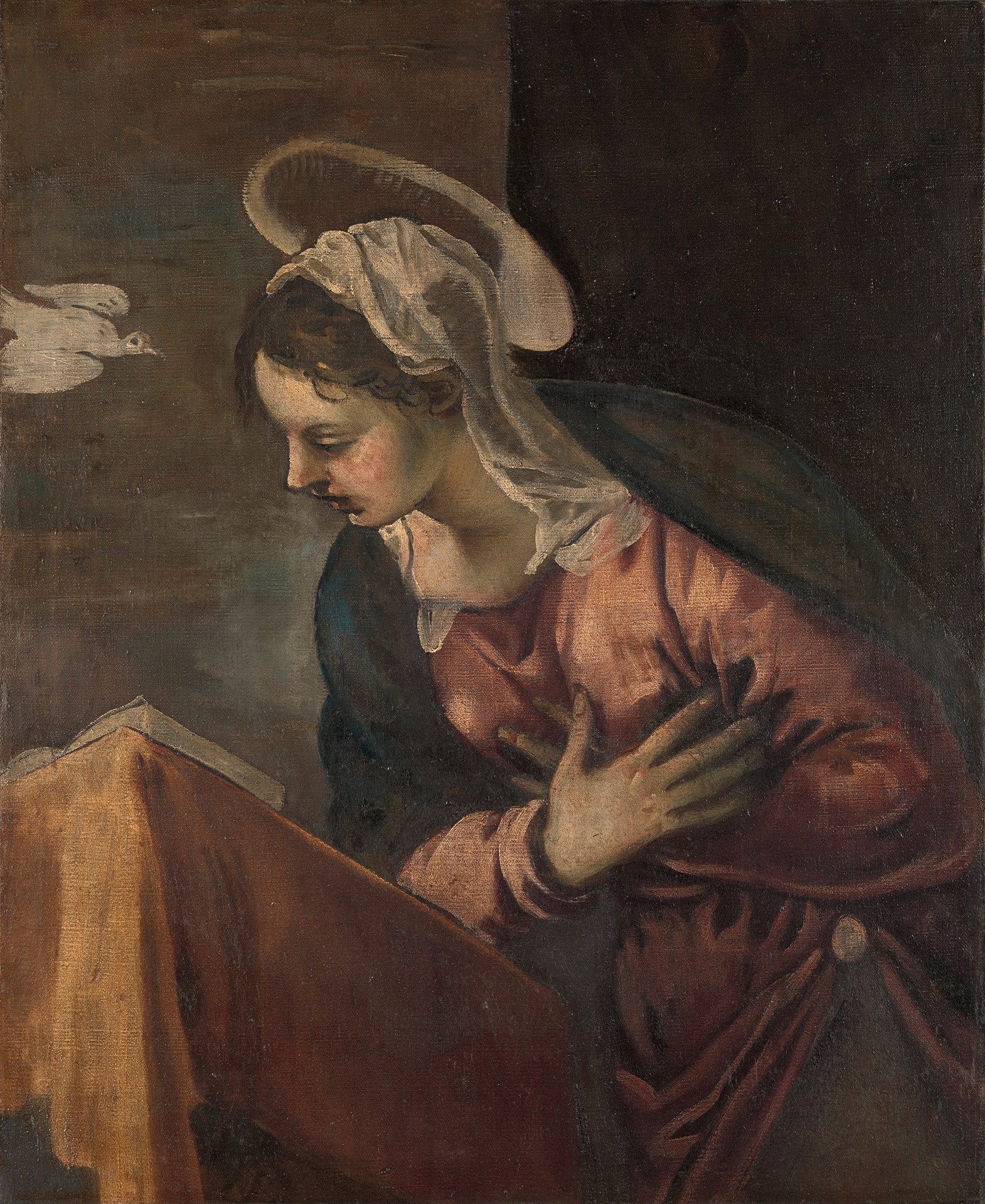 De Verkondiging aan Maria; Maria - by Tintoretto
