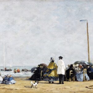 Crinolines sur la Plage (Crinolines on the Beach), 1863 - by Eugène Boudin