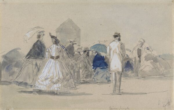 Crinolines on the Beach - by Eugène Boudin