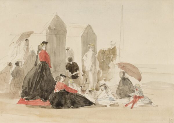 Crinolines and Cabins - by Eugène Boudin
