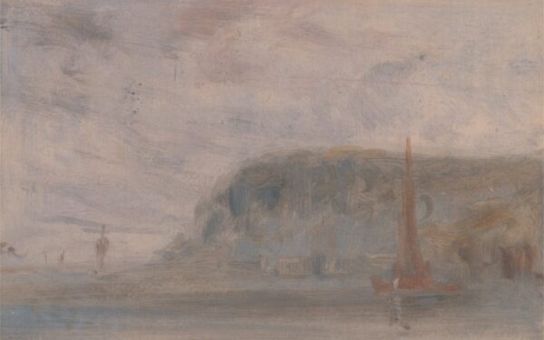 Coast with Cliffs and Boats - by J. M. W. Turner