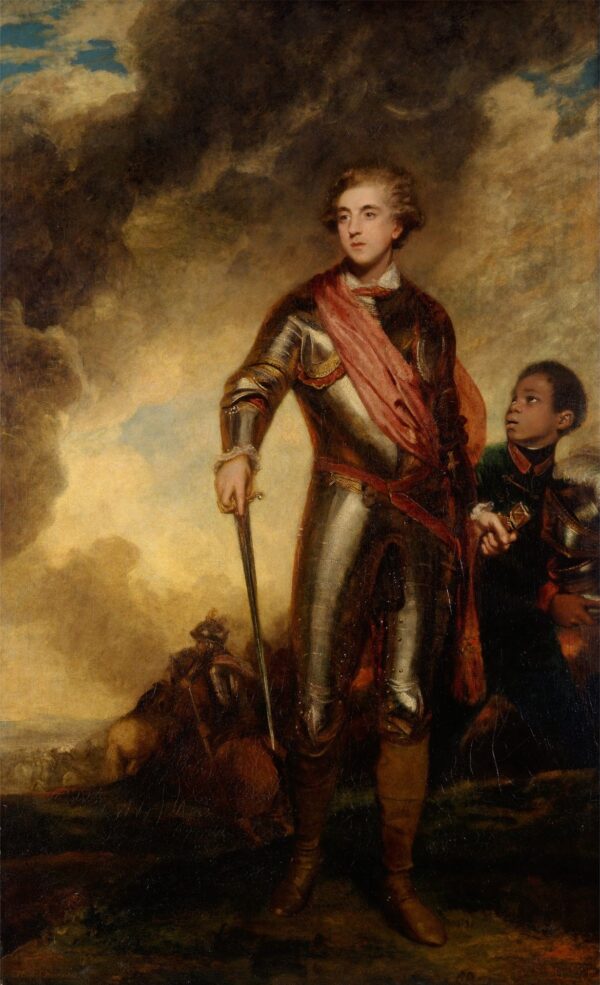 Charles Stanhope, third Earl of Harrington, and a Servant - by Joshua Reynolds