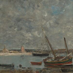 Camaret: The Port - by Eugène Boudin