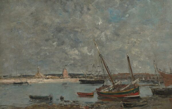 Camaret: The Port - by Eugène Boudin