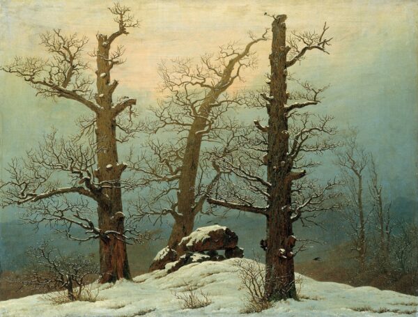 Cairn in Snow - by Caspar David Friedrich