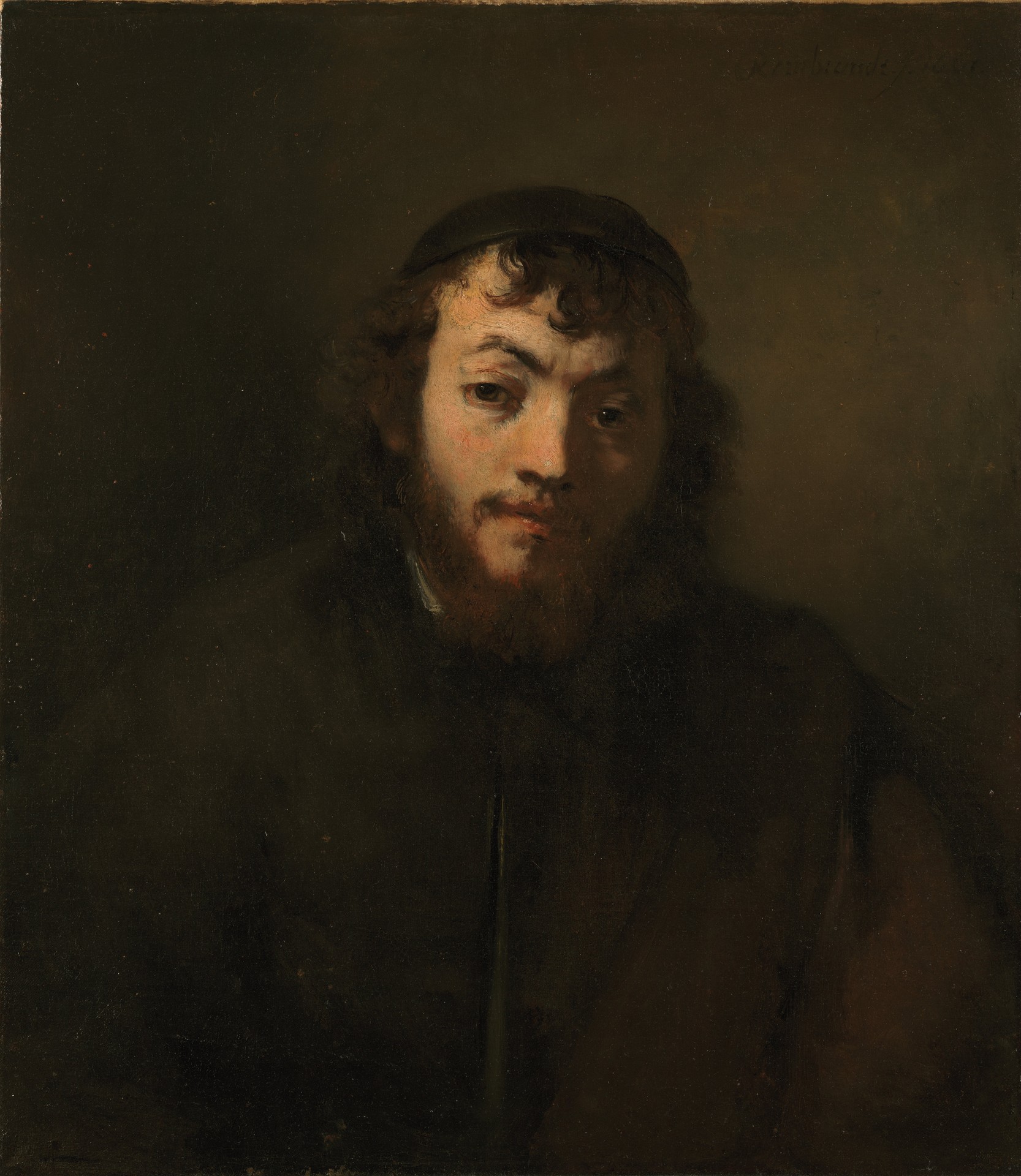 Bust of a Young Jew - by Rembrandt
