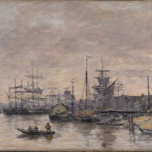 Bordeaux, the Harbor - by Eugène Boudin