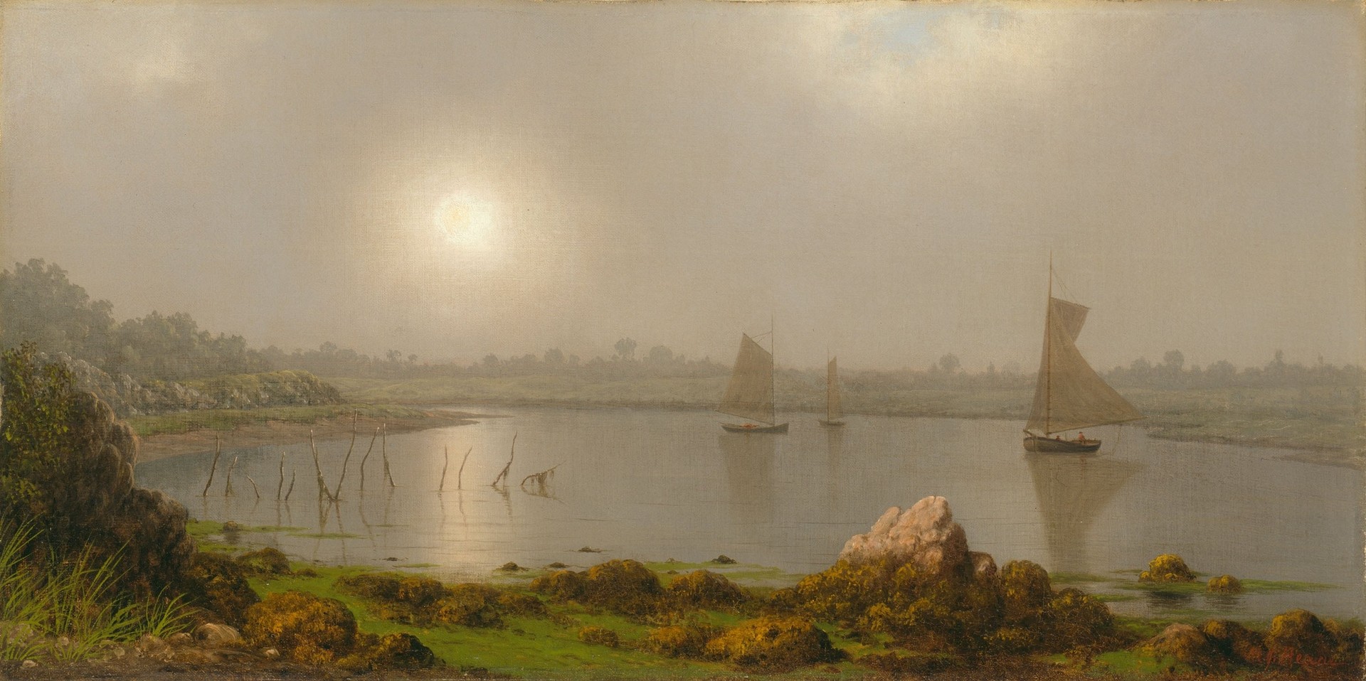 York Harbor, Coast of Maine - by Martin Johnson Heade