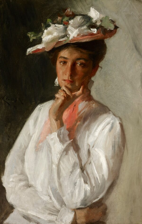 Woman in White - by William Merritt Chase