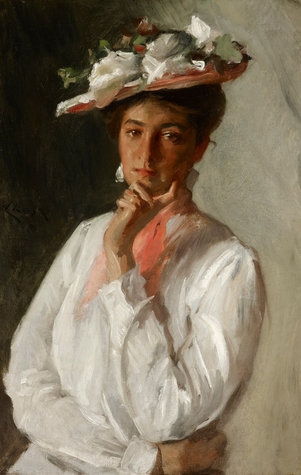 Woman in White - by William Merritt Chase