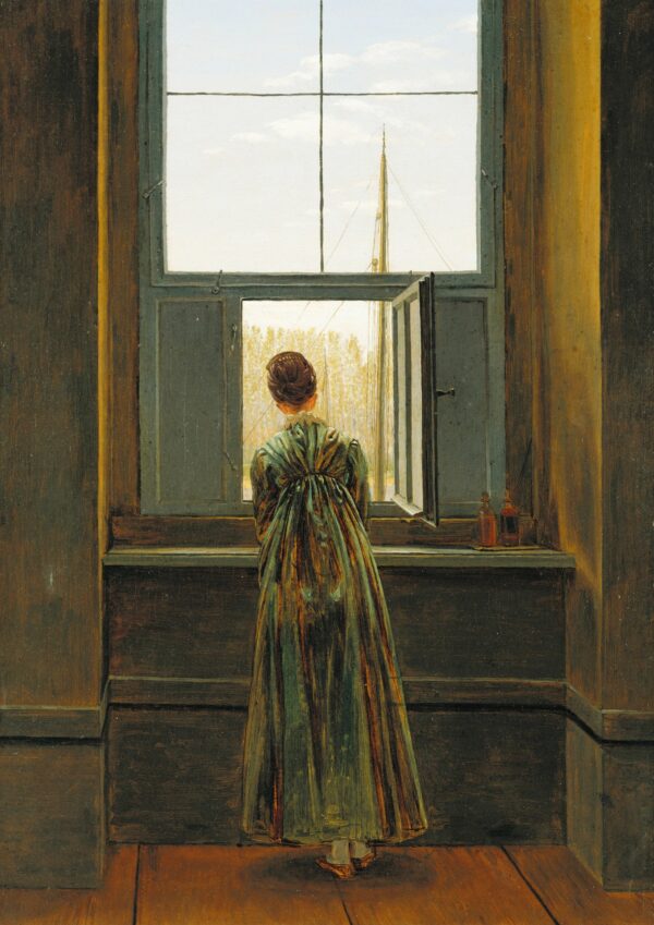 Woman at a Window - by Caspar David Friedrich