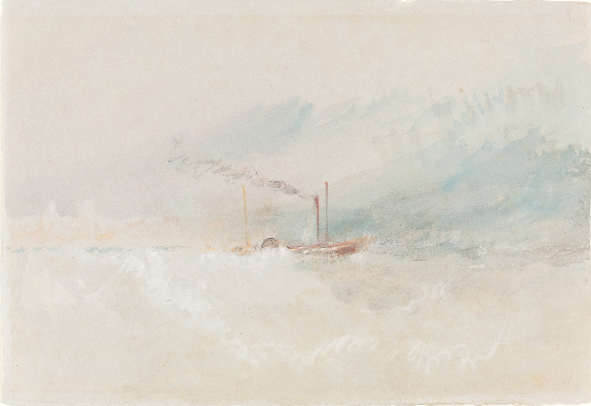 A Packet Boat off Dover - by J. M. W. Turner
