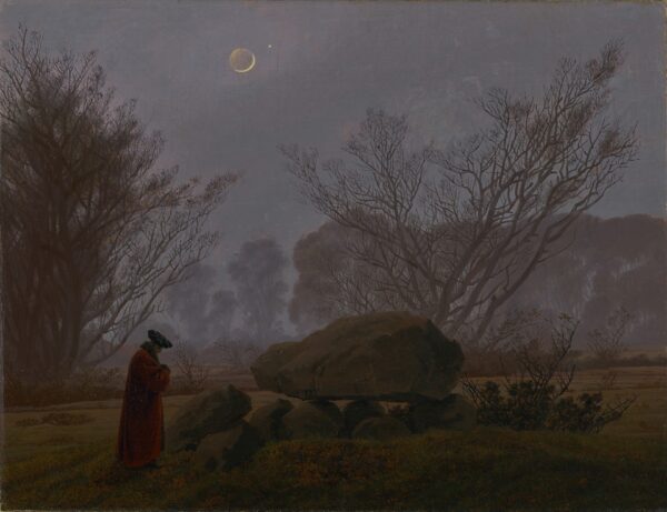A Walk at Dusk - by Caspar David Friedrich