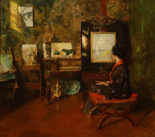 Alice in the Shinnecock Studio (In the Studio) - by William Merritt Chase