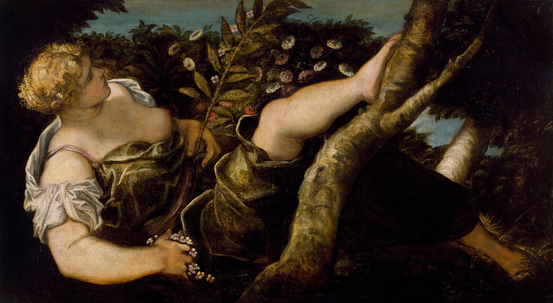 Allegorical Figure of Spring - by Tintoretto
