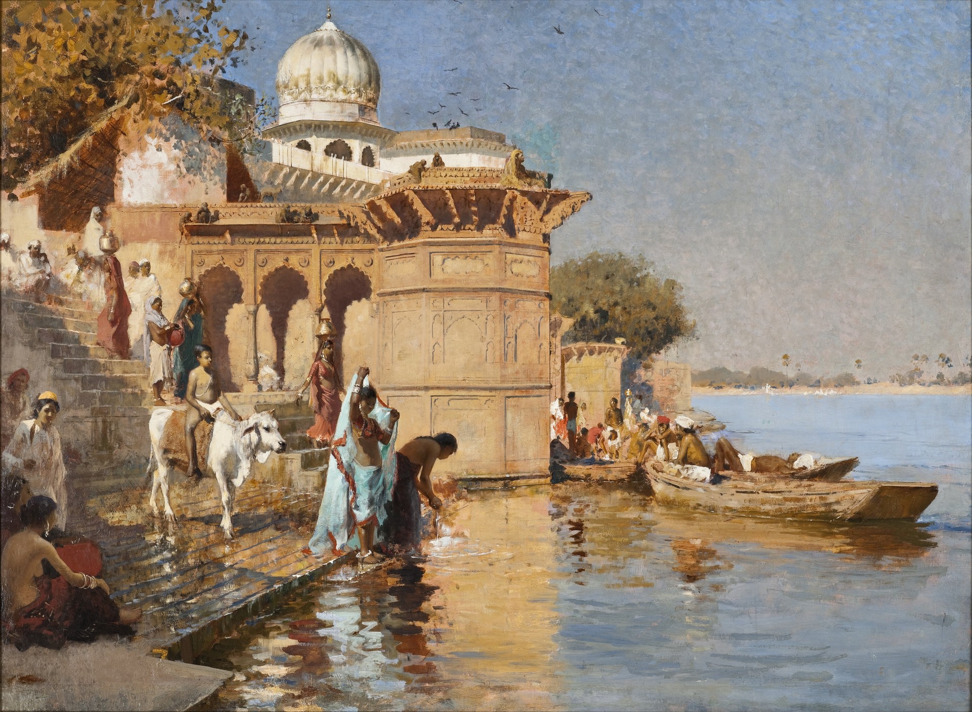 Along the Ghats, Mathura - by Edwin Lord Weeks