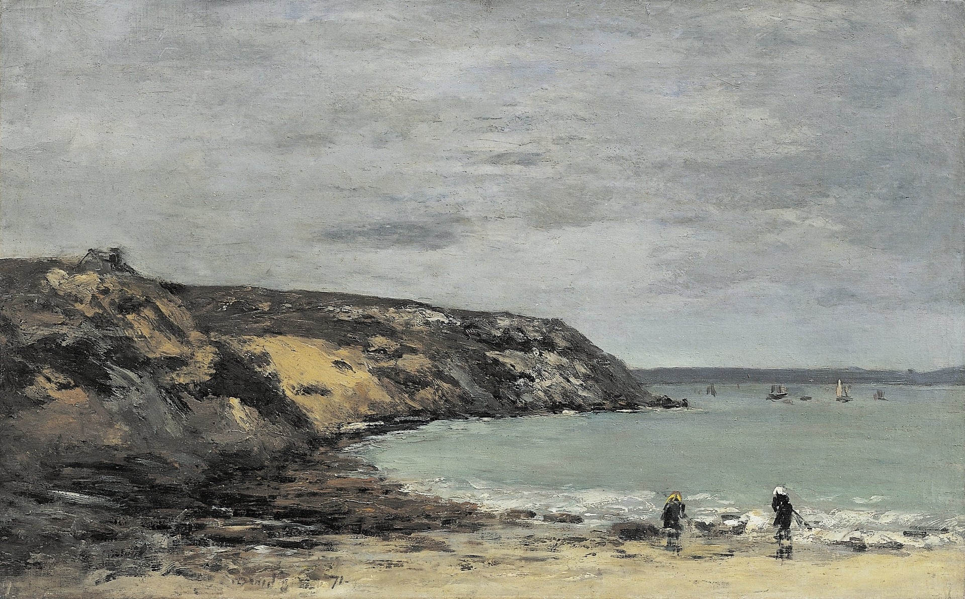 Anchorage Ground in Brest - by Eugène Boudin