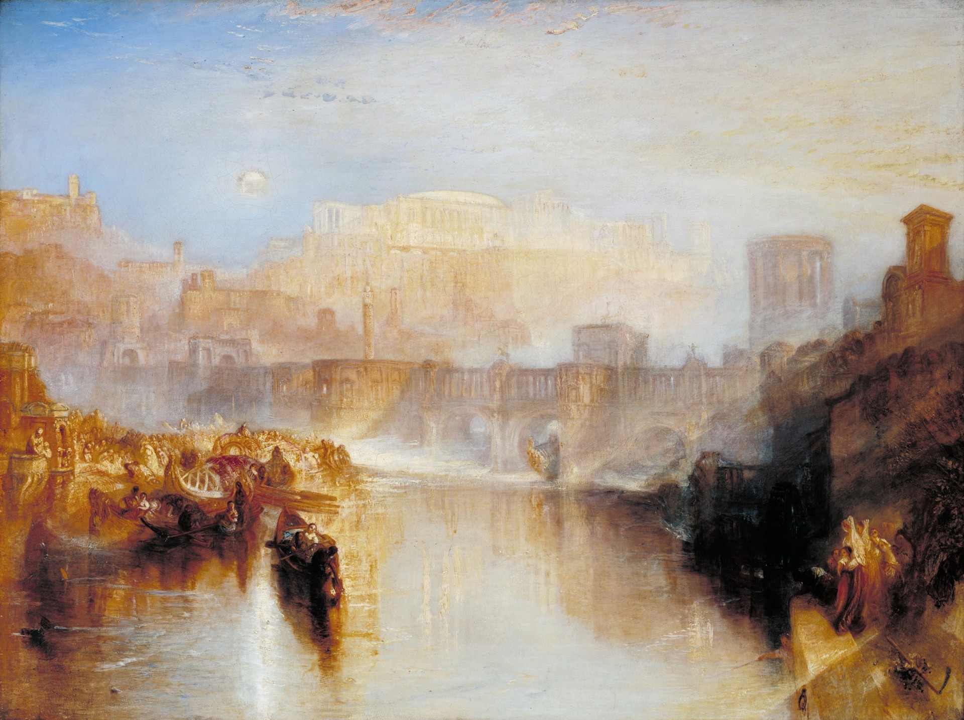 Ancient Rome; Agrippina Landing with the Ashes of Germanicus - by J. M. W. Turner