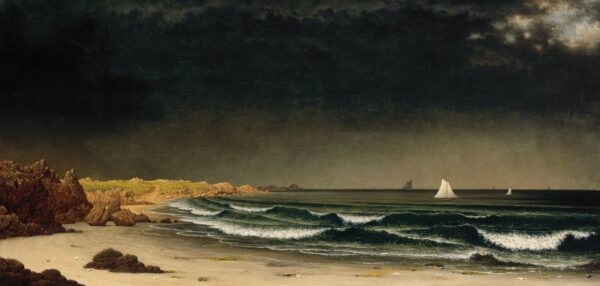 Approaching Storm: Beach near Newport - by Martin Johnson Heade