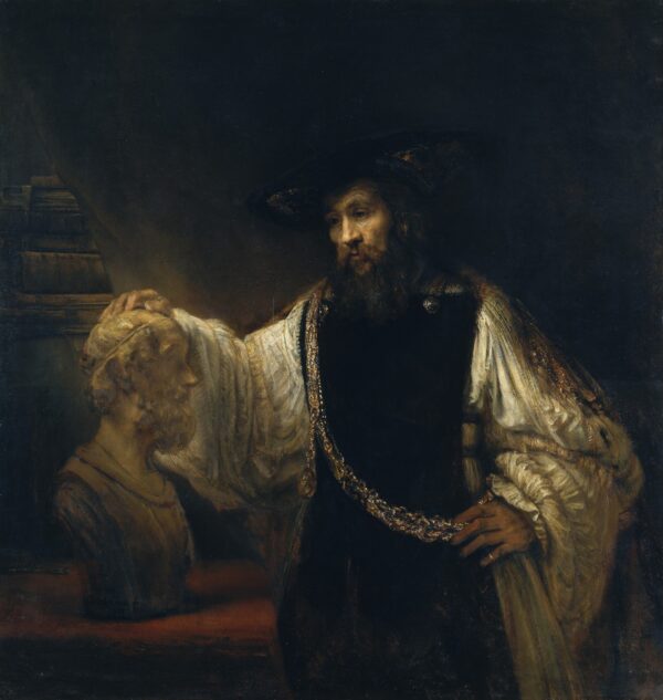 Aristotle with a Bust of Homer - by Rembrandt