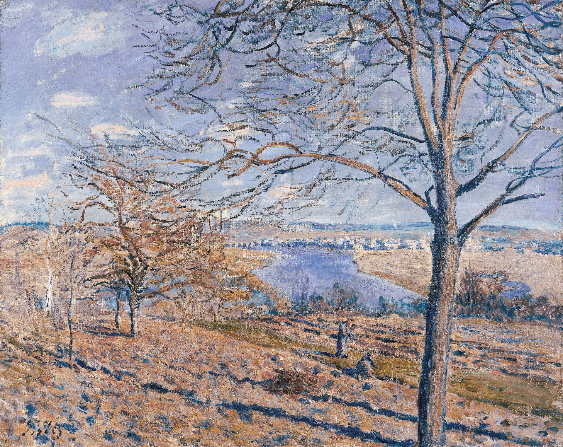 Banks of the Loing - Autumn Effect, 1881 - by Alfred Sisley