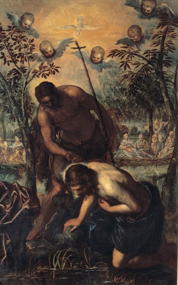Baptism of Christ - by Tintoretto