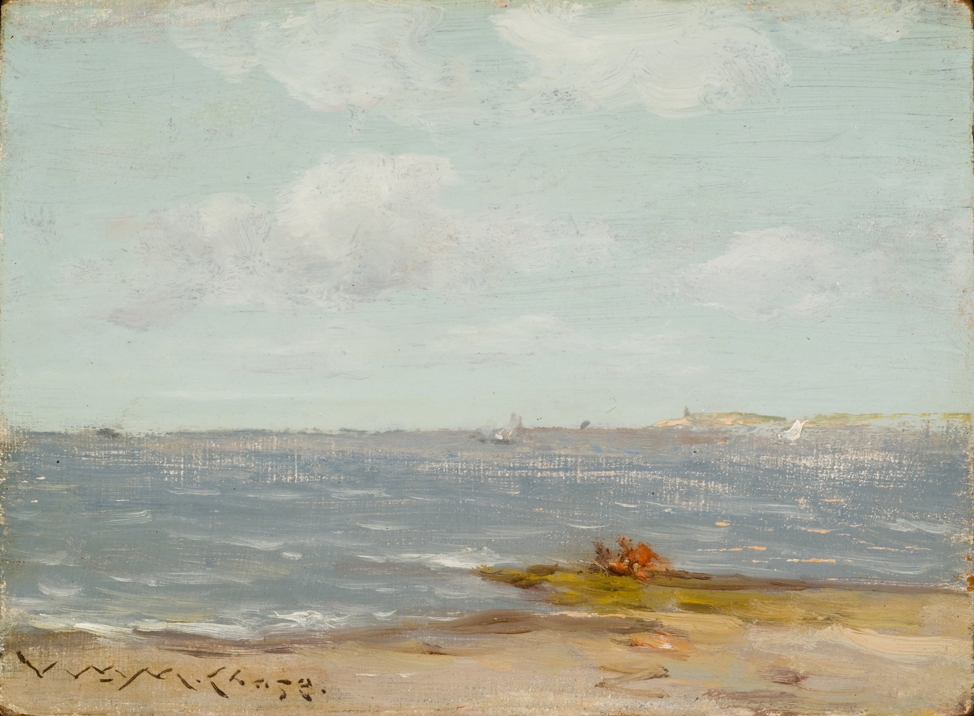 Beach at Shinnecock - by William Merritt Chase