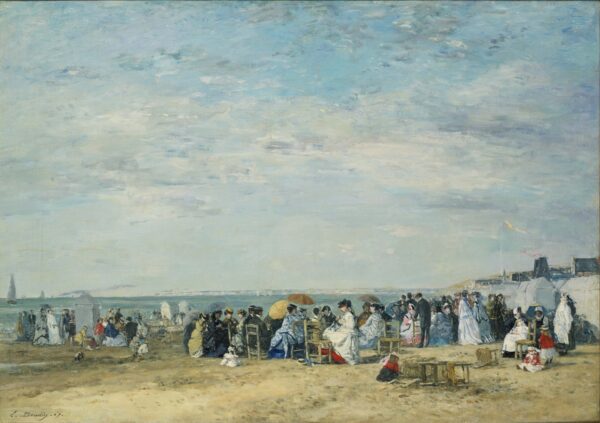 Beach of Trouville - by Eugène Boudin