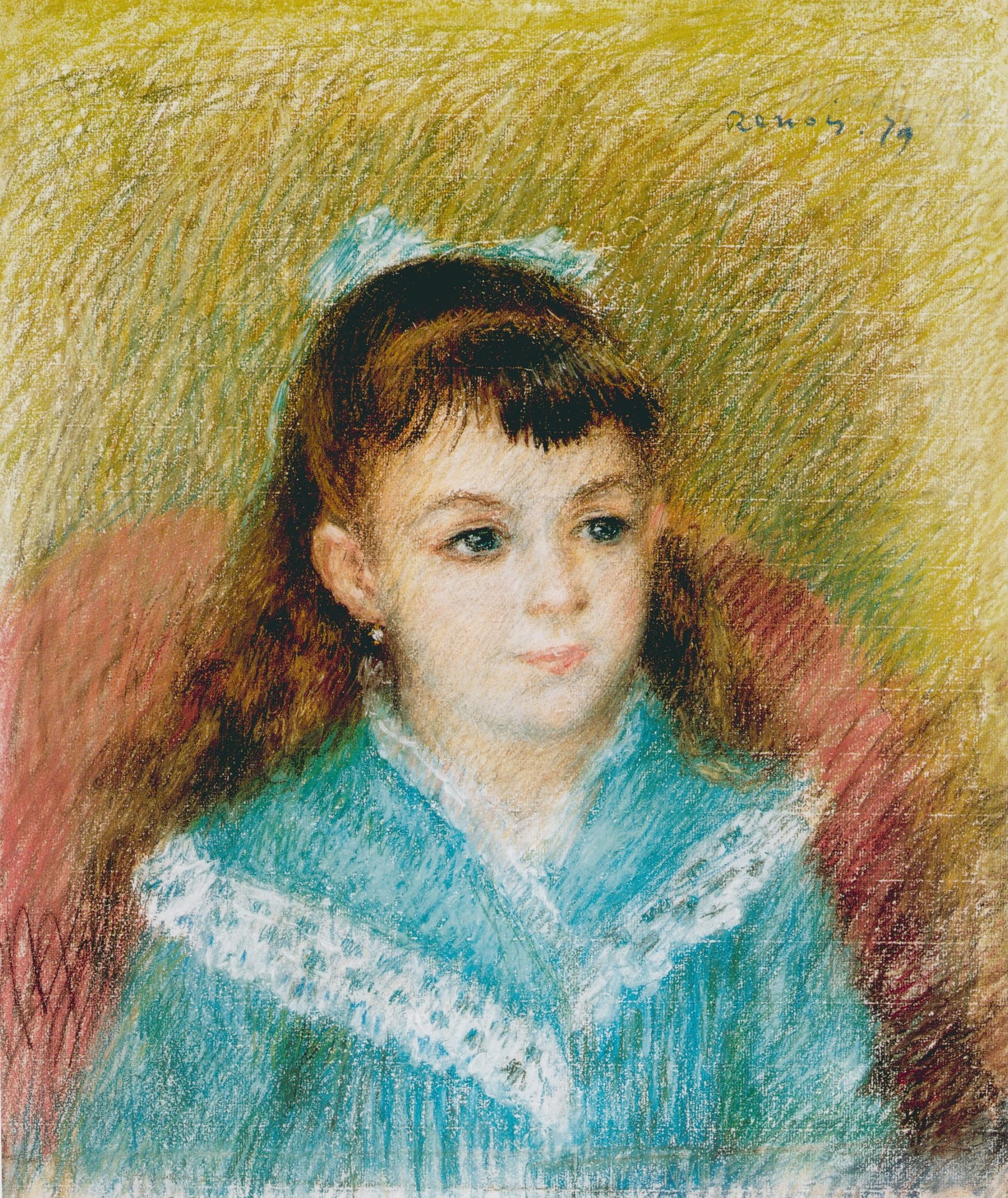 Portrait of a Young Girl (Elisabeth Maître), 1879 - by Pierre-Auguste Renoir