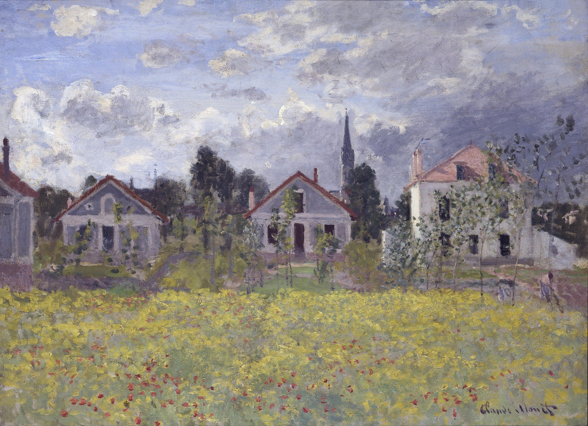 Houses at Argenteuil - by Claude Monet